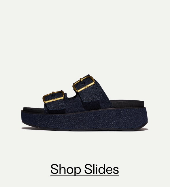 GEN-FF Max Buckle Two-Bar Denim Slides