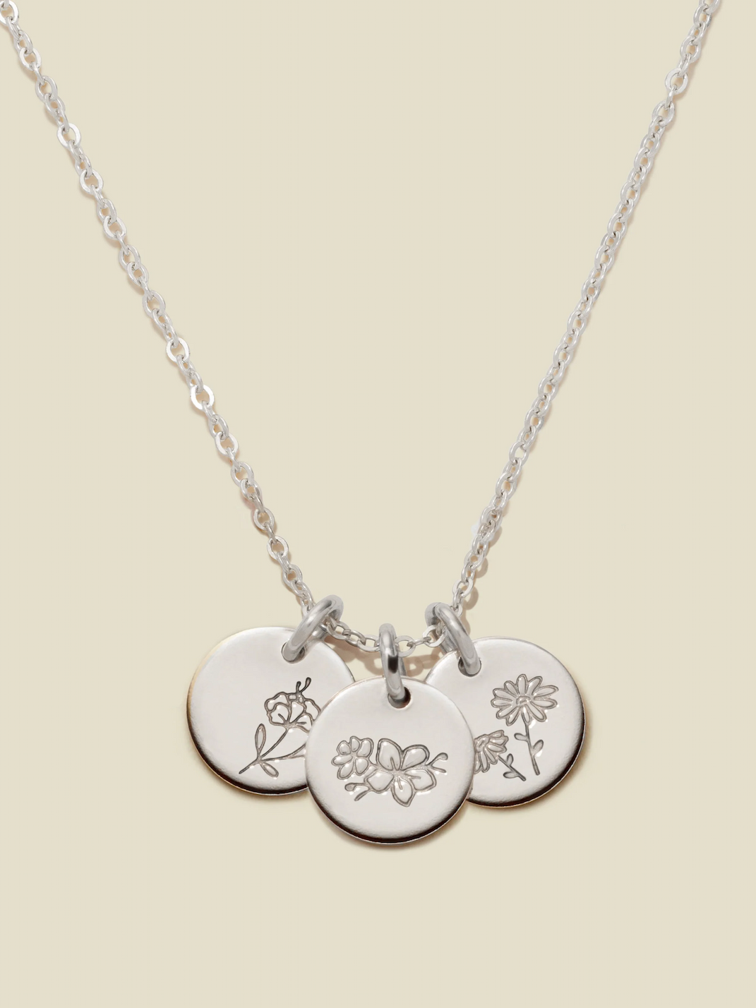 Birth flower stacker necklace