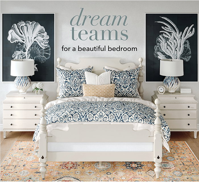 Dream teams for a beautiful bedroom