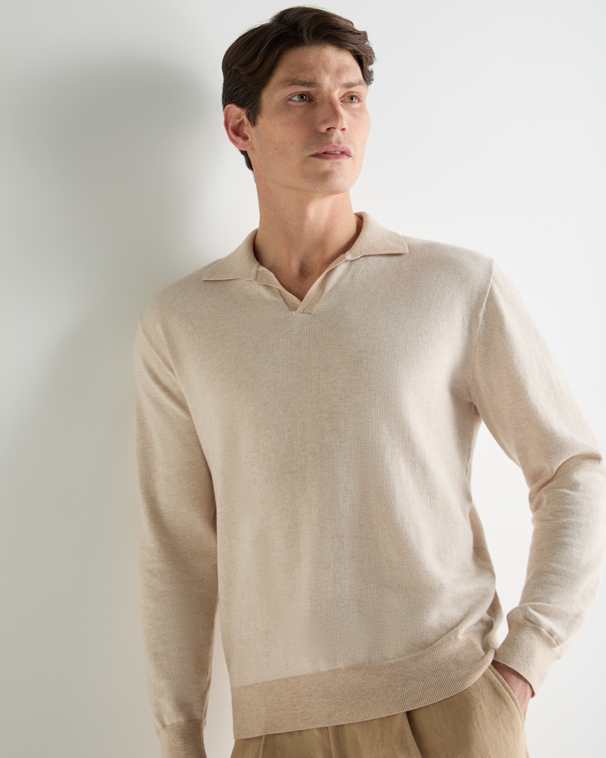 Men's Padstow Cotton Cashmere Polo Shirt