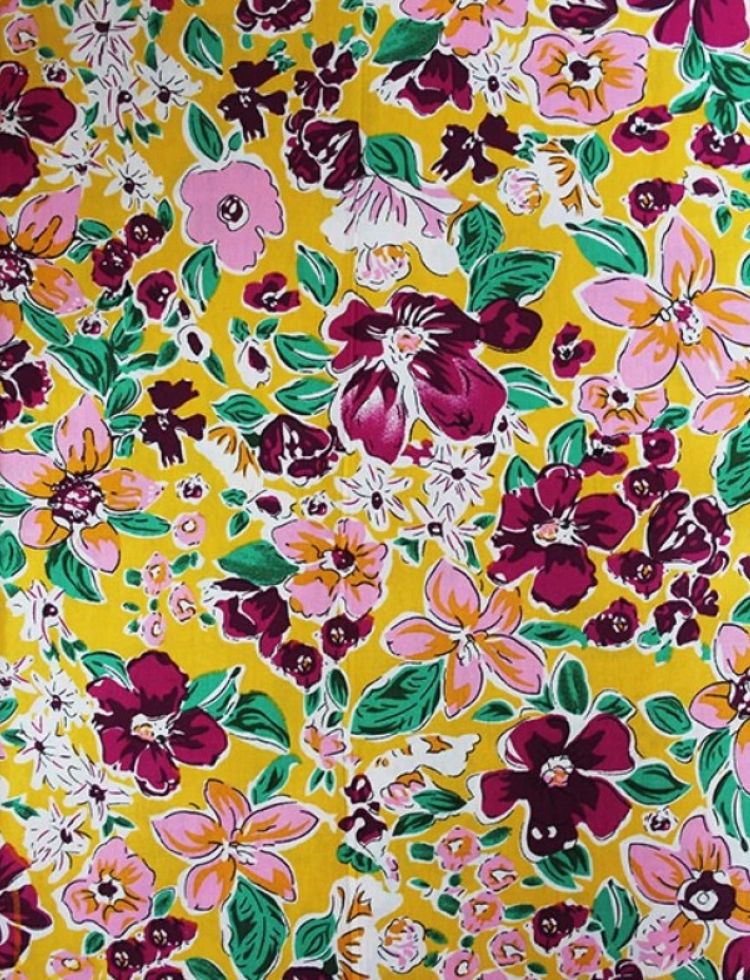 Deadstock Cotton Poplin Fabric Yellow