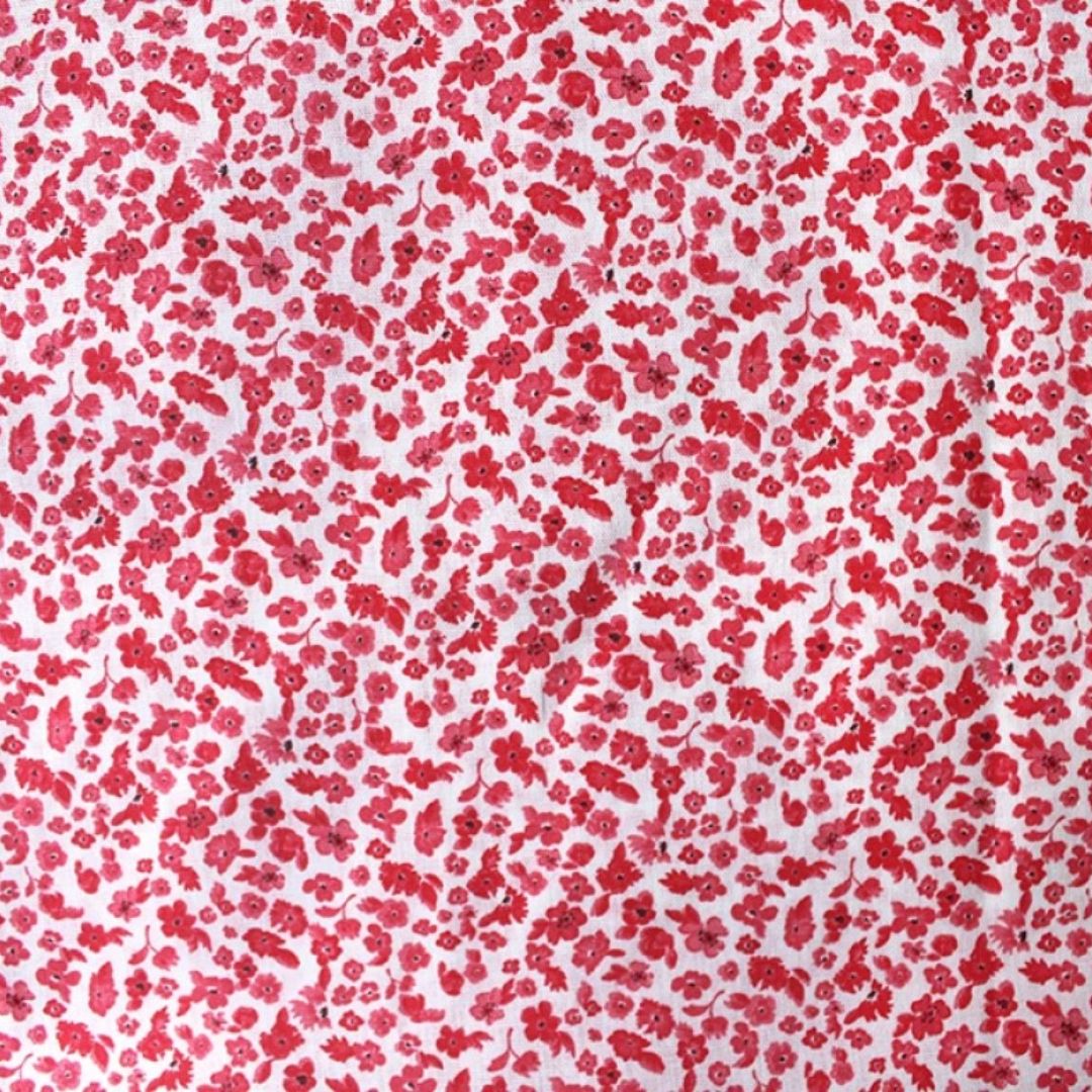 Deadstock Cotton Poplin Fabric Red