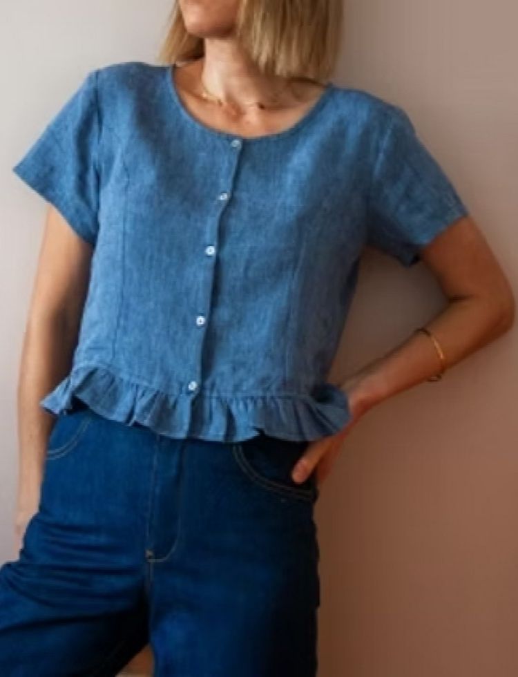 French Navy Sewing Pattern The Vetiver Top (PDF)