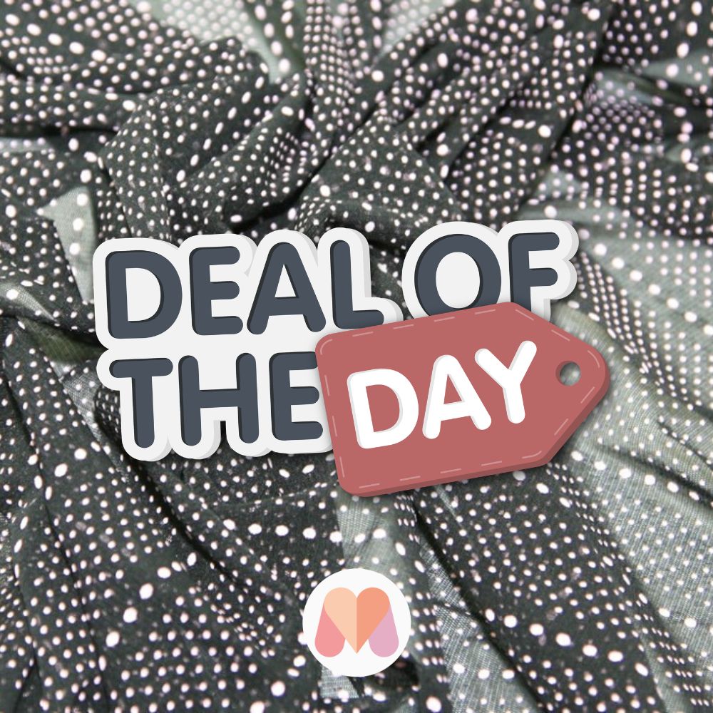 Deadstock Stretch Mesh Fabric Black & Pink