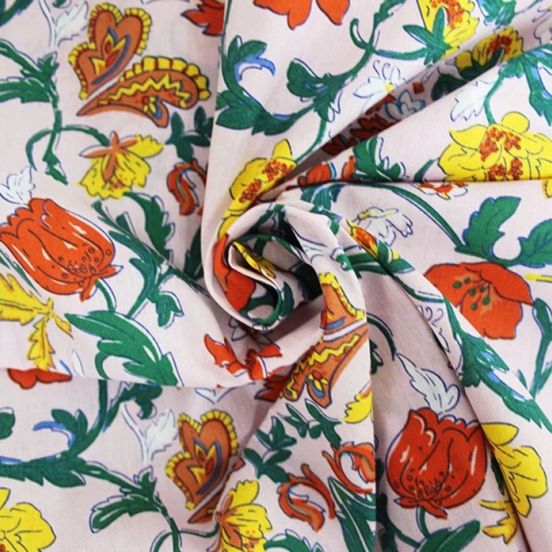 Deadstock Cotton Poplin Fabric Multicoloured