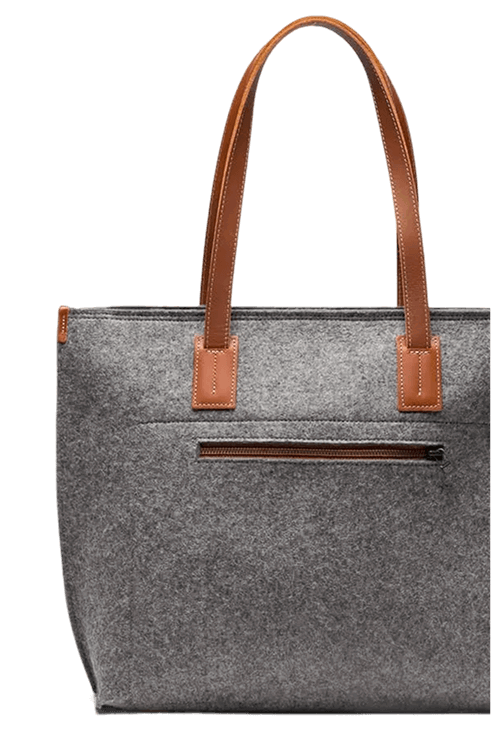 Gray felt bag