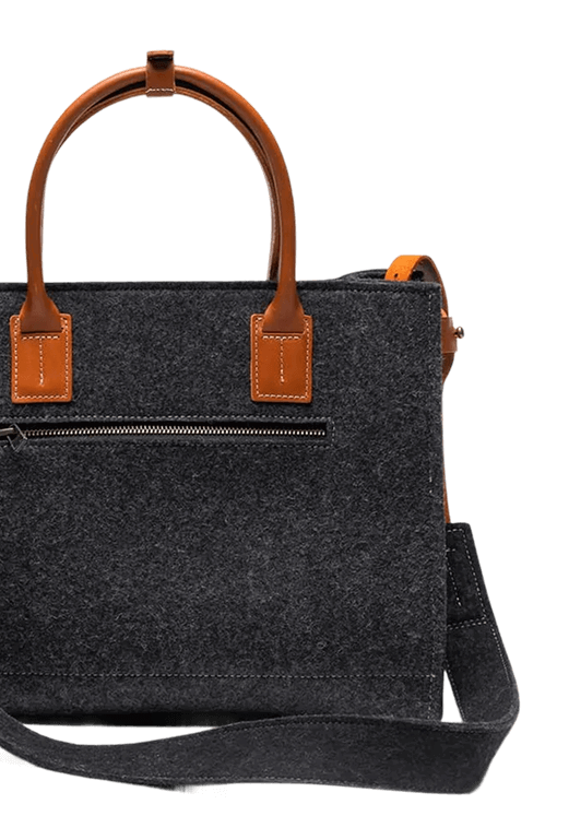 Gray wool bag