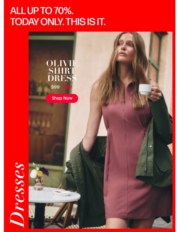 Olivie Shirt Dress