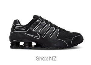 Nike Men's Shox NZ Sneakers in Black/Silver