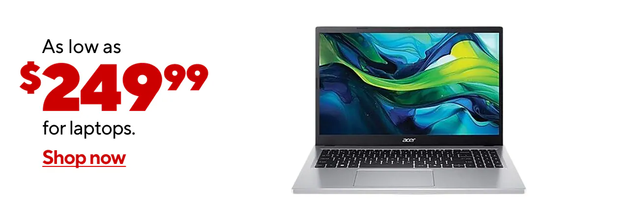Laptops as low as $249.99!