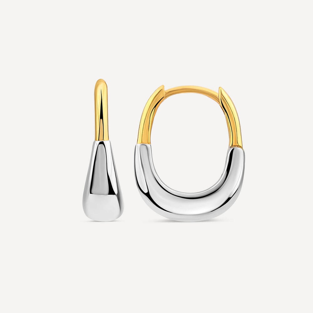 Yellow Gold Plated Sterling Silver Handbag Hoop Earrings 