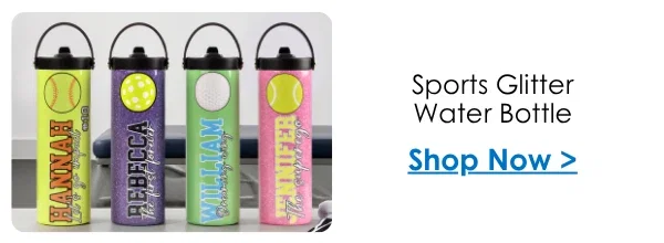 Sports Glitter Water Bottle