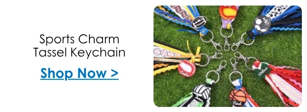 Sports Charm Tassel Keychain