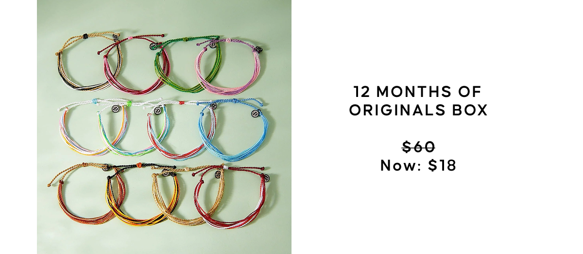 12 MONTHS OF ORIGINALS BOX  Value: $96 Now: $18