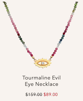Tourmaline Evil Eye Necklace