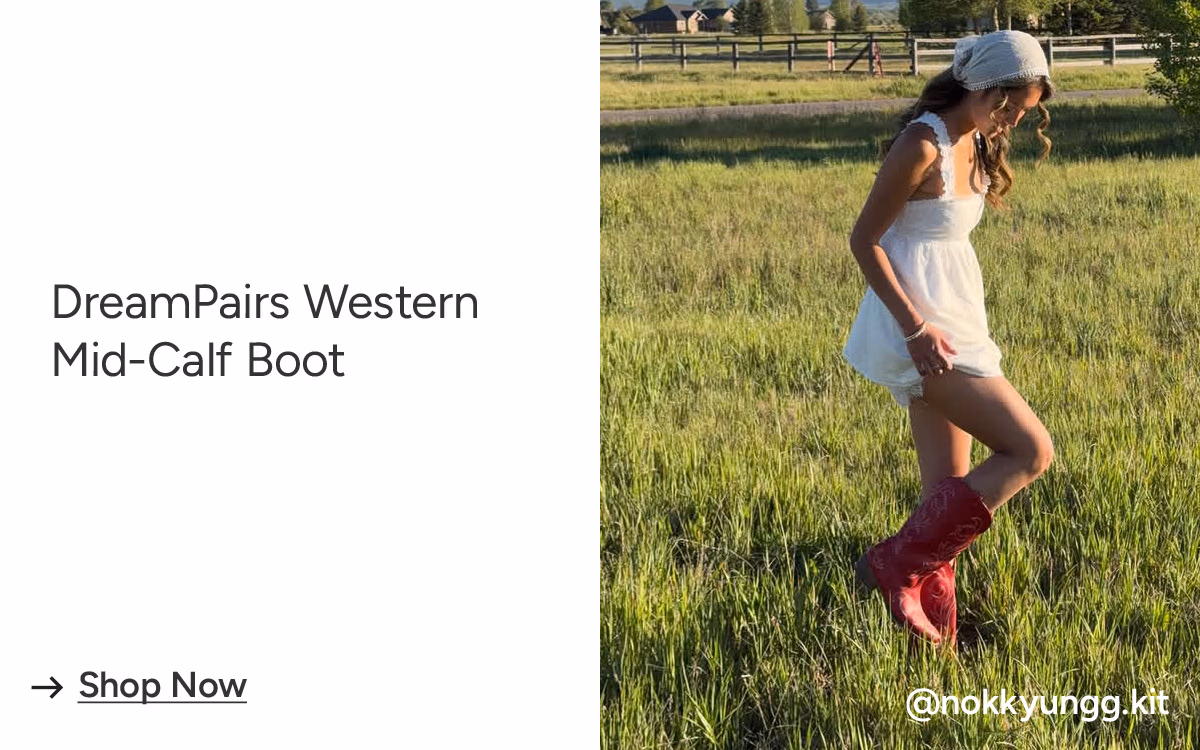 DreamPairs Western Mid-Calf Boot