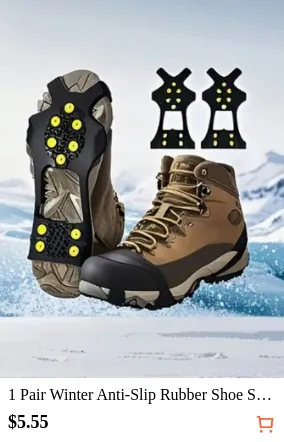 1 Pair Winter Anti-Slip Rubber...