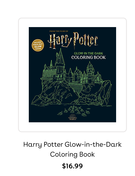 Harry Potter Glow-in-the-Dark Coloring Book. $16.99