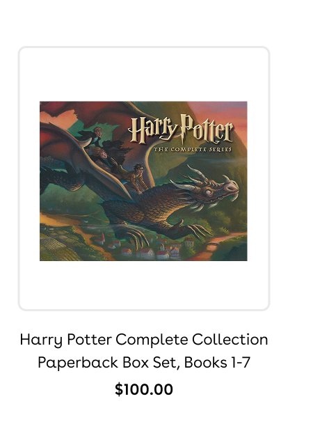 Harry Potter Complete Collection Paperback Box Set, Books 1-7. $100.00