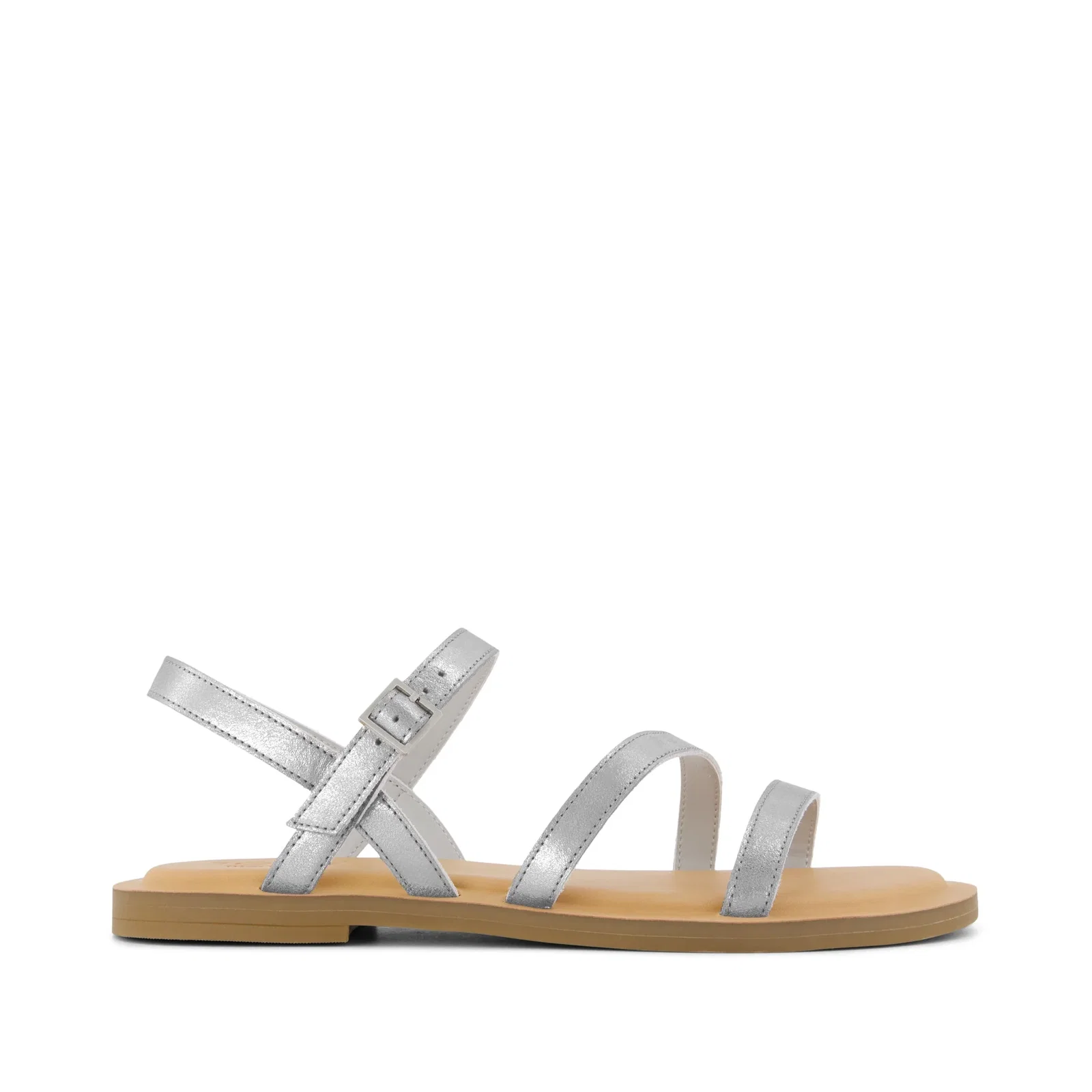 Image of Womens Kira Strappy Sandal Silver Leather