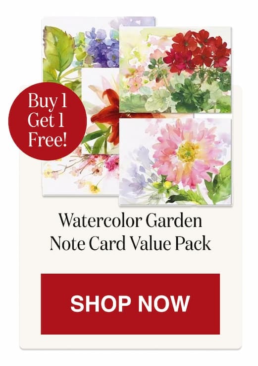 Watercolor Garden Note Card Value Pack  [Click here to Shop Now]
