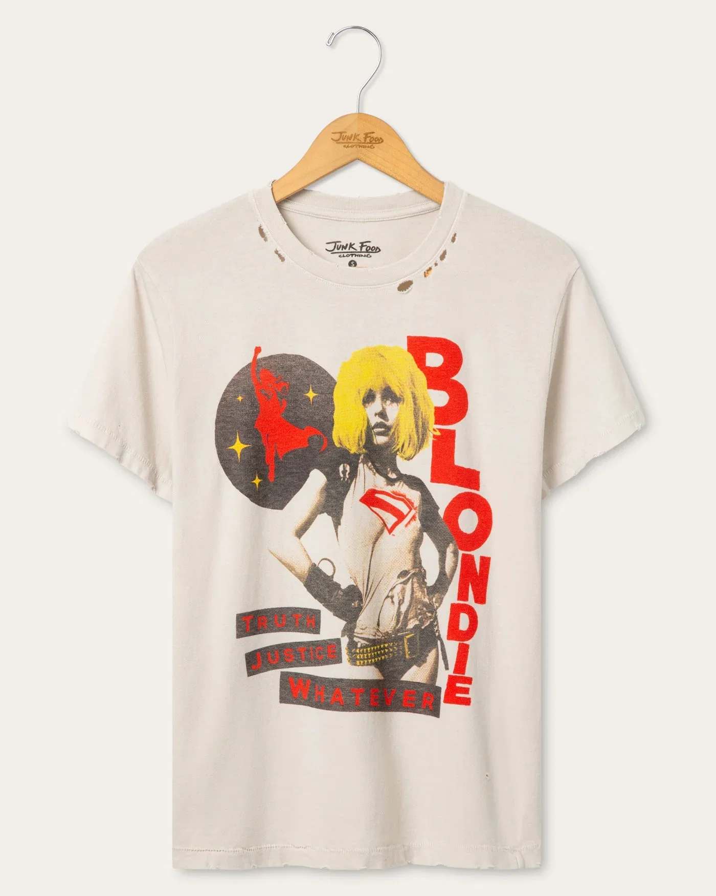 Image of Women's SuperGirl X Blondie Truth, Justice, Whatever Vintage Destroy Tee