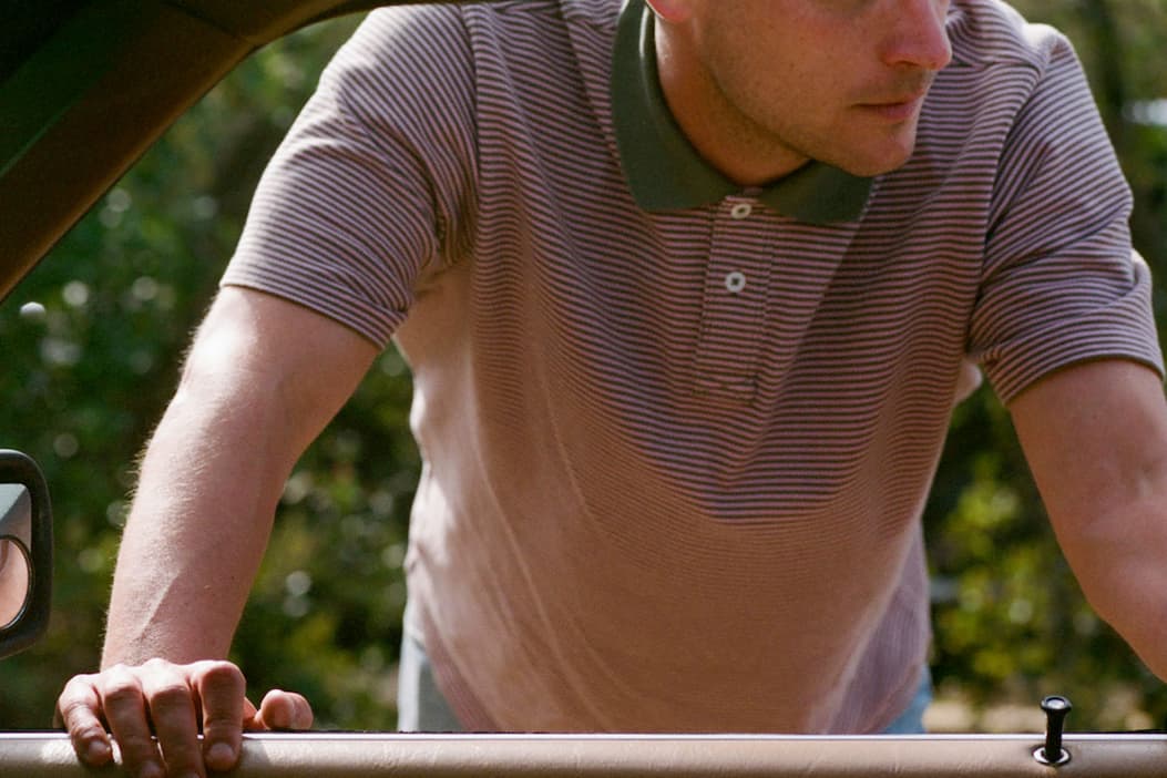 Stripe Pique Polo - Pink | [SHOP NOW]