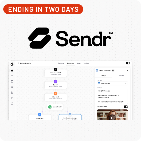 Shop Sendr (Ending in two days)