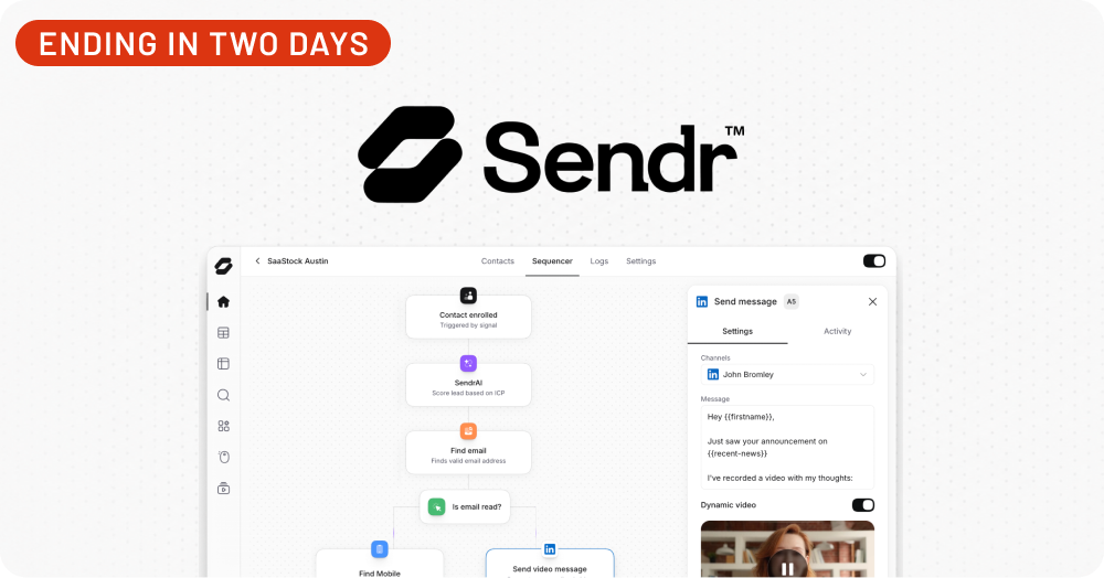 Shop Sendr (Ending in two days)