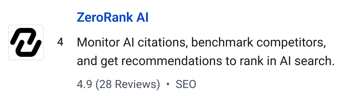 ZeroRank AI: Monitor AI citations, benchmark competitors, and get recommendations to rank in AI search.