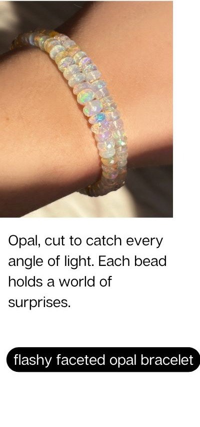 shop the flashy faceted opal bracelet