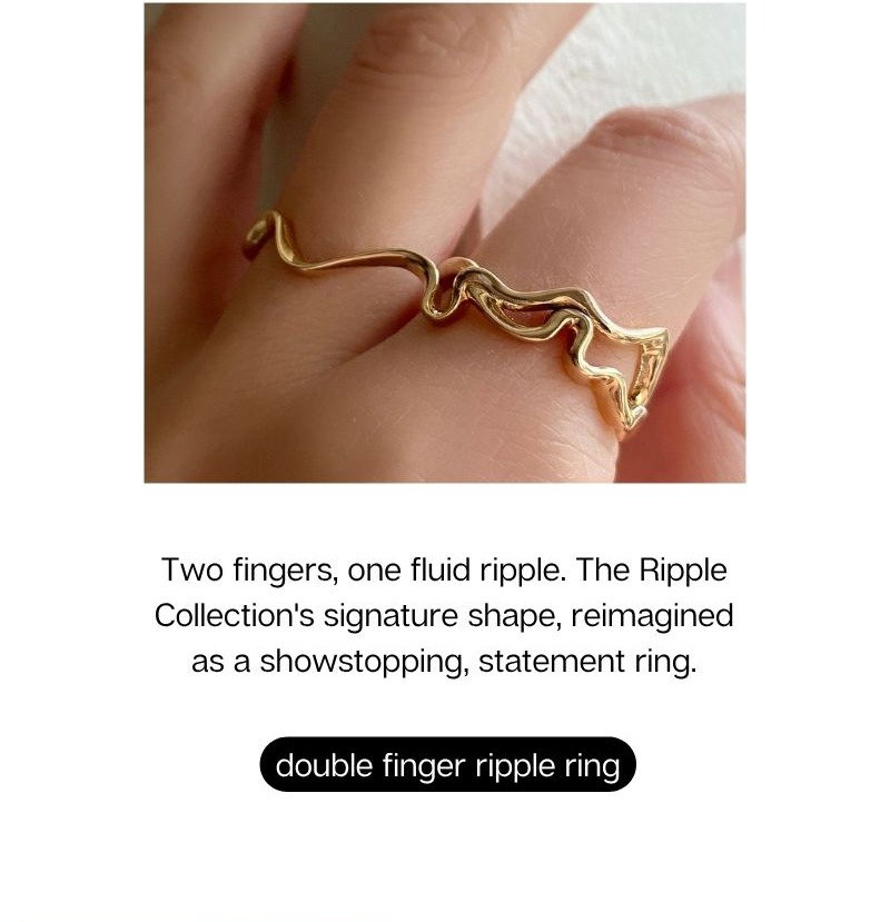 shop the double finger ripple ring