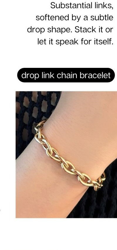 shop the drop link chain bracelet