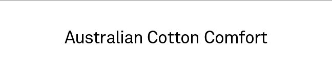 Australian Cotton Comfort