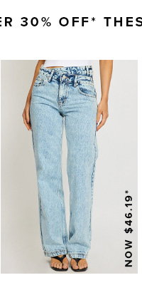 Denim Straight Jeans Mid Rise