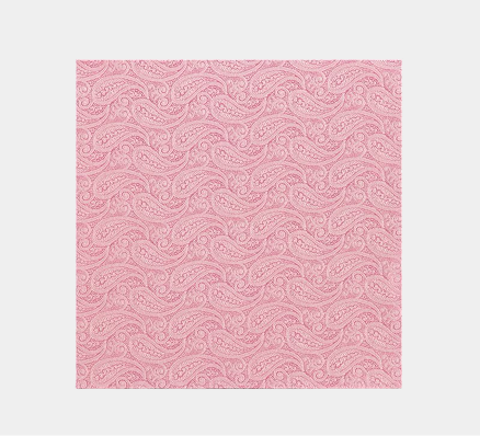 Pink Paisley Handkerchief - 100% Silk