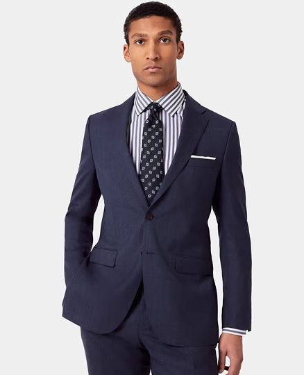 Slim Fit Dark Blue Crepe 1913 Suit