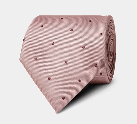 Dusky Pink Tonal Spot Tie