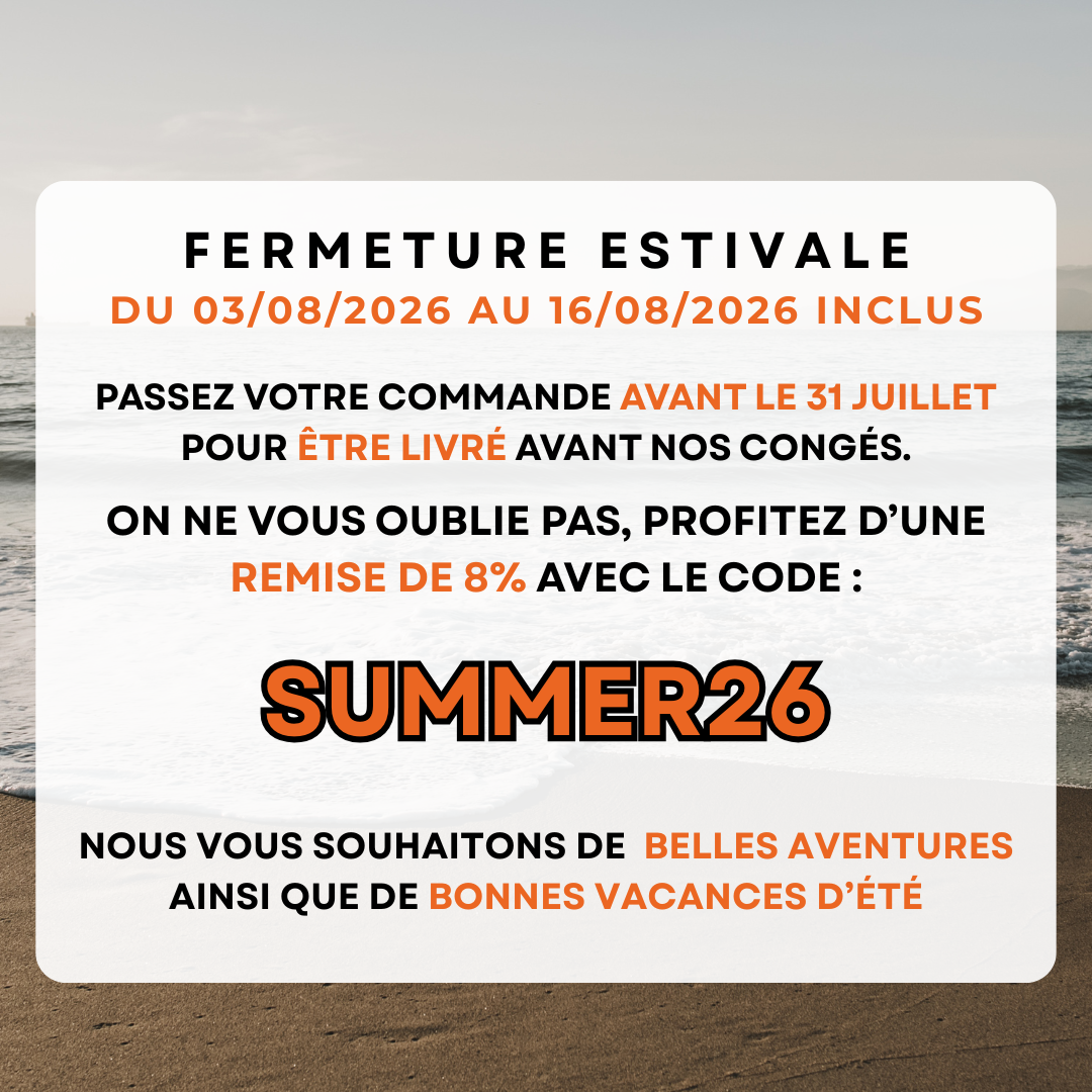 Message prévenant de la fermeture estivale