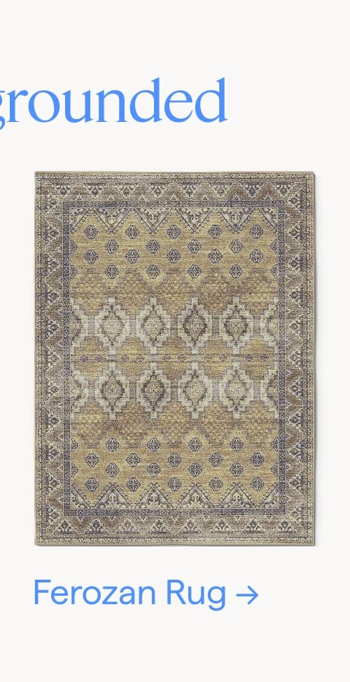 Fresh and grounded. Ferozan Rug.