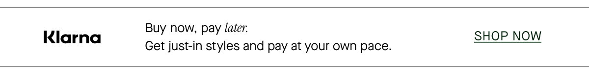 Buy now, pay later with Klarna