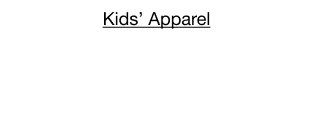 Kids’ Apparel