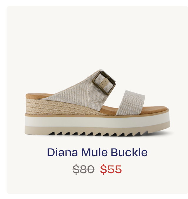 Diana Mule Buckle Wedge Sandal