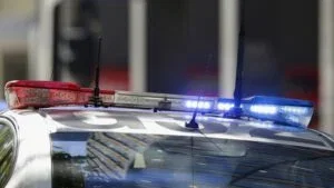 A police light stock photo from 2017 in Melbourne, Australia.