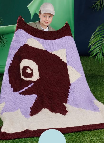 Free Hatching Dino Knit Blanket Pattern
