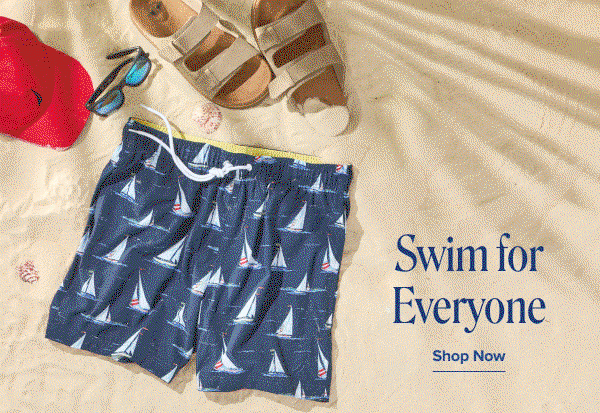 A gif of swimwear. Swim for everyone. Shop now.