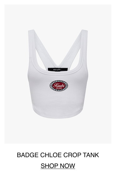 BADGE CHLOE CROP TANK WHITE