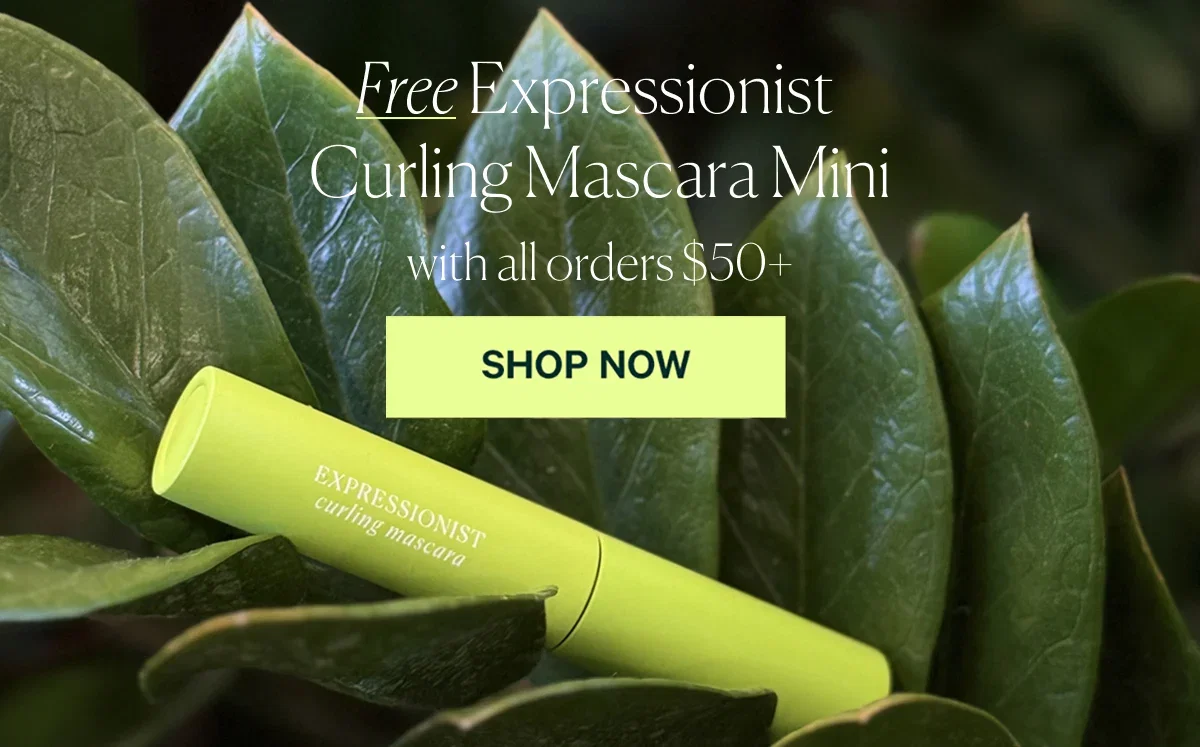 Free Expressionist Curling Mascara Mini with all orders $50+. shop now