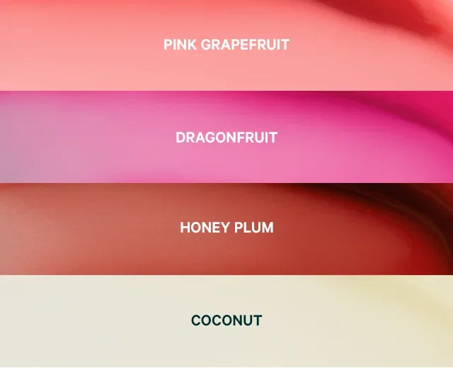 pink grapefruit dragonfruit honey plum coconut