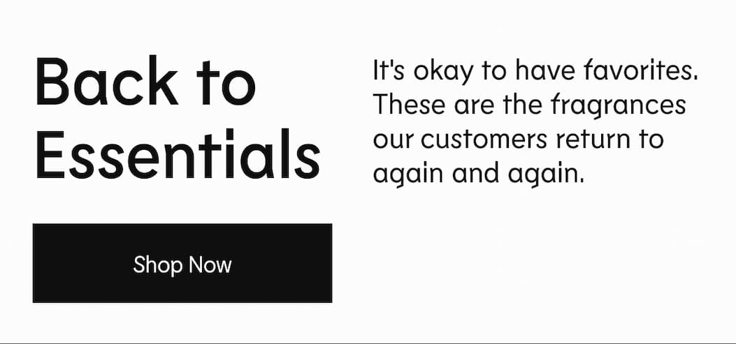 Back to Essentials | Shop Now